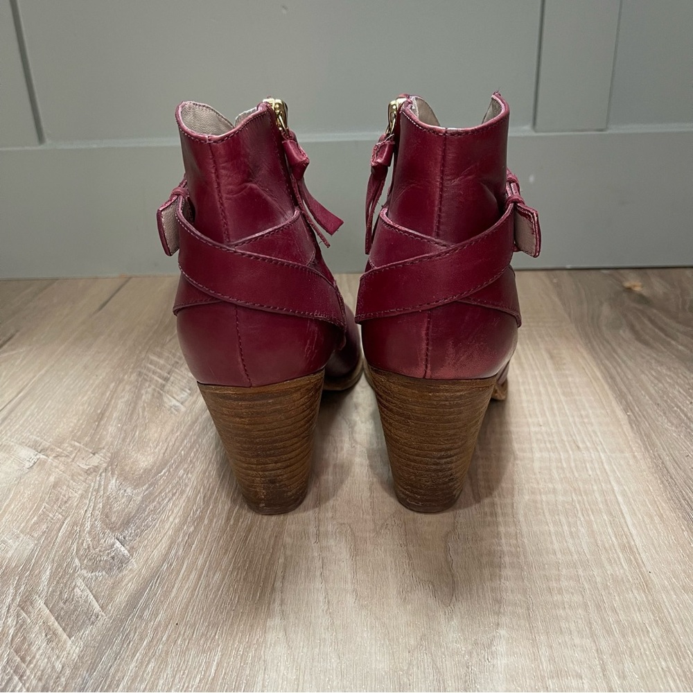 Boden Chic Burgundy Ankle Boots women’s size 40 (9) - Picture 2 of 5